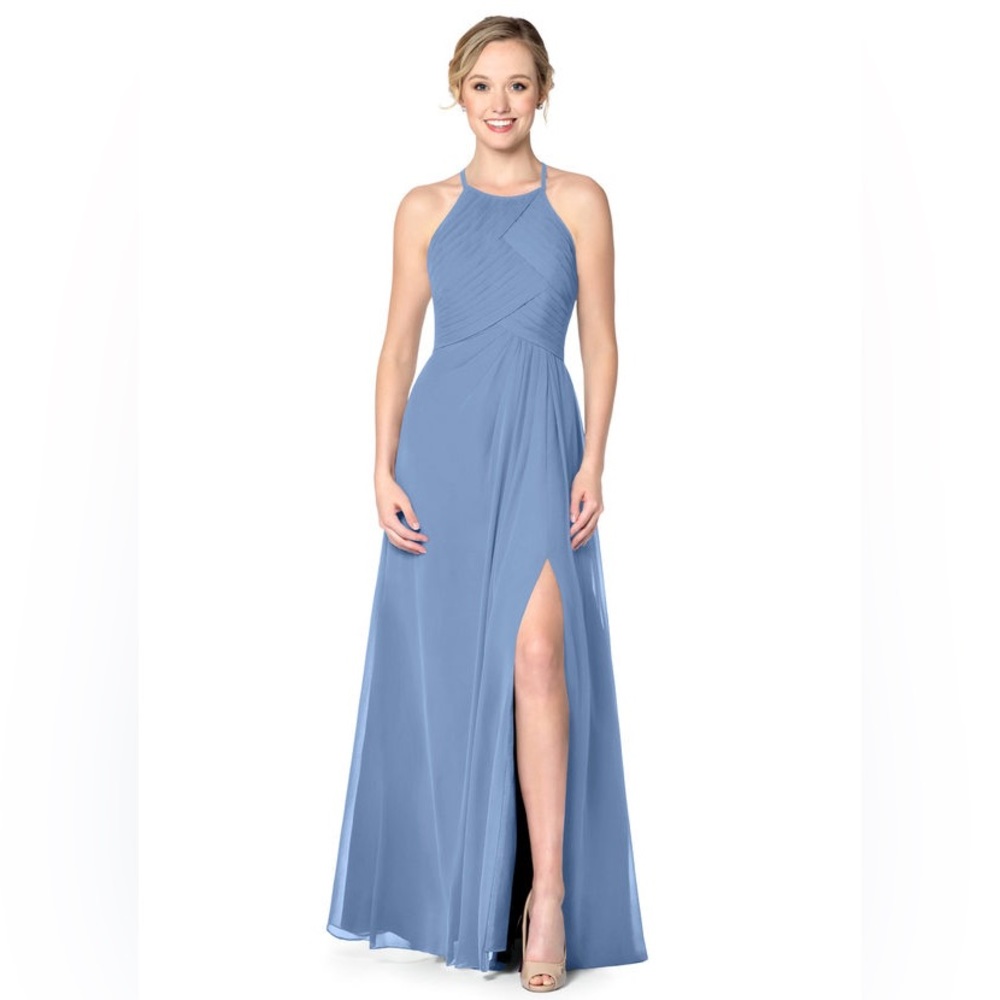 Steel Blue Azazie “Ginger Allure” Bridesmaid Dress